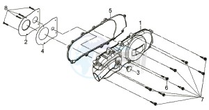 JOYRIDE 200i drawing CRANKCASE COVER LEFT