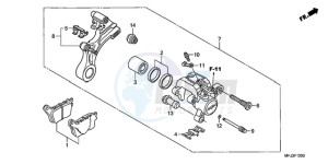 CBR600RR9 UK - (E / MME) drawing REAR BRAKE CALIPER (CBR600RR)