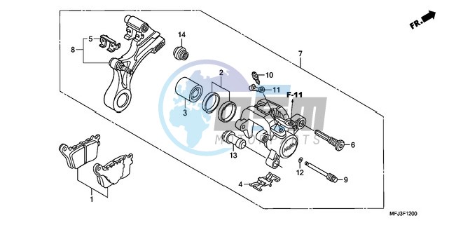 REAR BRAKE CALIPER (CBR600RR)