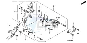 CRF450RC drawing REAR BRAKE CALIPER