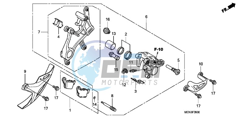 REAR BRAKE CALIPER