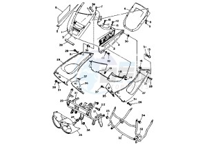 TDM 850 drawing COWLING