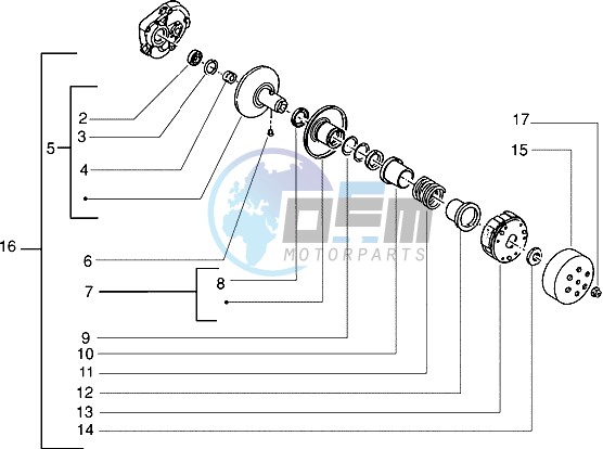 Driven pulley