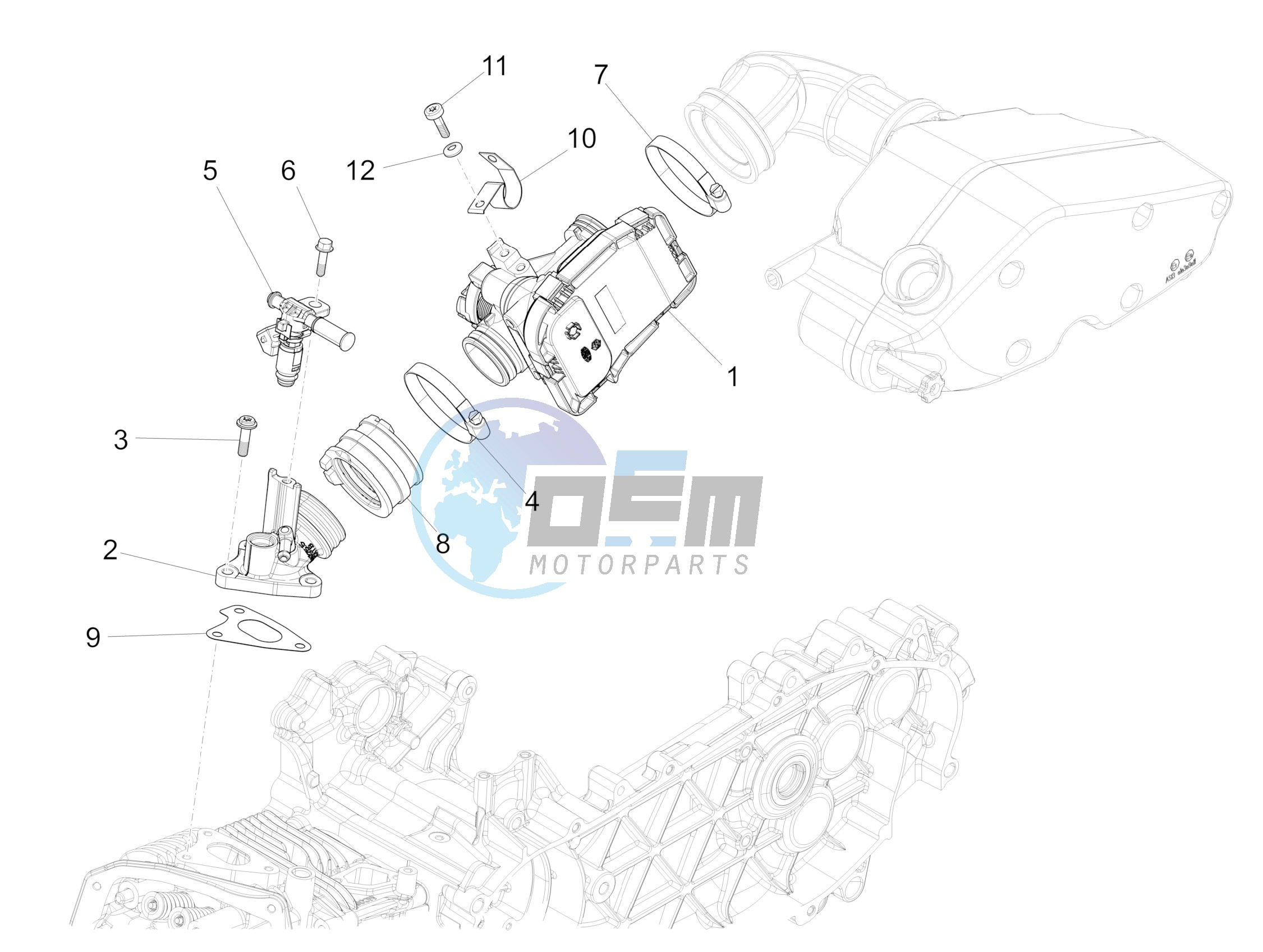 Throttle body - Injector - Union pipe