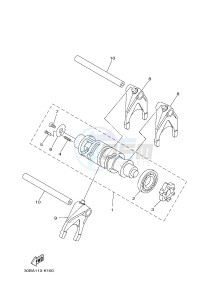 XV1900A MIDNIGHT STAR (1CR5) drawing SHIFT CAM & FORK