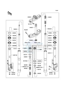 VERSYS_ABS KLE650DDF XX (EU ME A(FRICA) drawing Front Fork