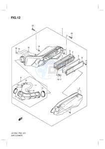 UH125 BURGMAN EU drawing AIR CLEANER