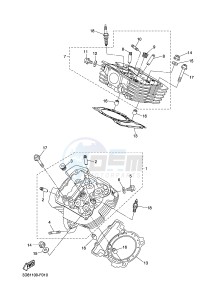 XVS1300CU XVS1300 CUSTOM (2SS3) drawing CYLINDER HEAD