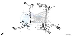 CB500FE CB500F UK - (E) drawing PEDAL