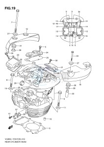 VL800 (E3-E28) VOLUSIA drawing REAR CYLINDER HEAD (VL800TL1 E33)