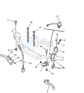 TT A 350 drawing HANDLE SWITCH -LEVER