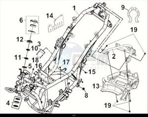 MAXSYM 400I (LZ40W1Z1-EU) (M2) drawing FRAME BODY