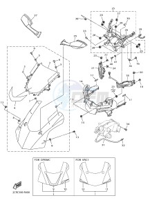 YZF-R1 998 R1 (2CRC 2CRD) drawing COWLING 1