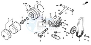 NT700VA drawing OIL FILTER/OIL PUMP