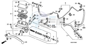 ST1300A9 UK - (E / ABS MKH MME) drawing CLUTCH MASTER CYLINDER