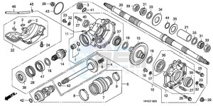 TRX420FEA Australia - (U / 2U 4WD) drawing REAR FINAL GEAR