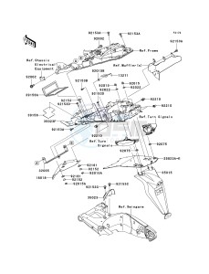 ZX 1000 D [NINJA ZX-10R] (D6F-D7FA) D7F drawing REAR FENDER-- S- -