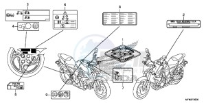 CB1000RF CB1000R 2ED drawing CAUTION LABEL