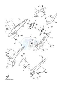 XJ6FA 600 DIVERSION F (ABS) (1DGA 1DGB) drawing SIDE COVER