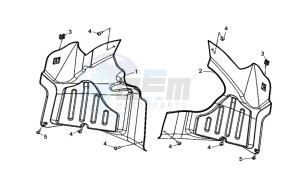 QUAD RAIDER 600 LONG CHASSIS drawing COWLING INNER