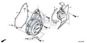 CB500XAE CB500X ABS UK - (E) drawing A.C. GENERATOR COVER