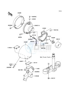 VN1600 MEAN STREAK VN1600B7F GB XX (EU ME A(FRICA) drawing Headlight(s)