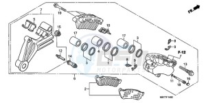 XL1000V9 E / MKH drawing REAR BRAKE CALIPER (XL1000V)