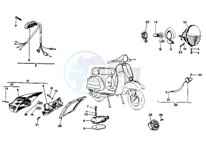 PXE ARCOBALENO 125 drawing Head lamp