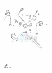 WR250F (2GBM) drawing HANDLE SWITCH & LEVER