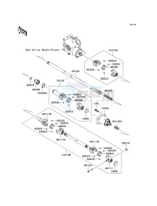 KAF400 A [MULE 610 4X4] (A1) A1 drawing DRIVE SHAFT-PROPELLER