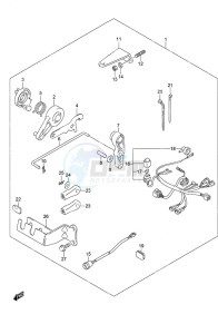 DF 9.9A drawing Remote Control Parts