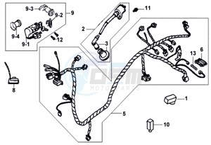 JET EURO 50 drawing WIRING HARNASS - IGNITION LOCK - CDI UNIT