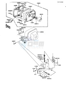 KZ 1100 B [GPZ) (B1-B2) [GPZ) drawing HEADLIGHT -- KZ1100-B1- -