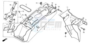 XL1000VA VARADERO drawing REAR FENDER