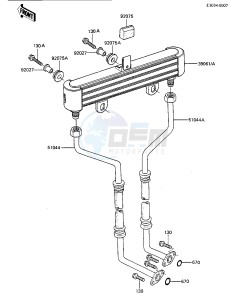 ZX 750 A [GPZ 750] (A1-A2) [GPZ 750] drawing OIL COOLER