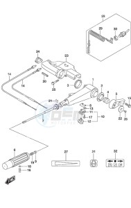 DF 9.9A drawing Tiller Handle