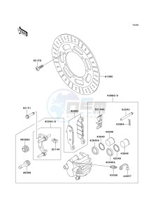 VN 1500 B [VULCAN 88 SE] (B1-B3) N6F drawing FRONT BRAKE