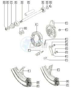 STANDARD_24-45kmh_T-X 50 T-X drawing Front wheel