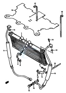 GSX750F (K-T) drawing OIL COOLER