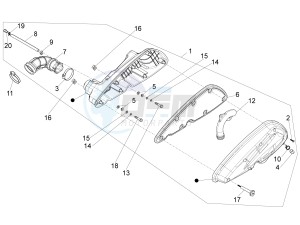 X10 350 4t 4v ie e3 drawing Air filter