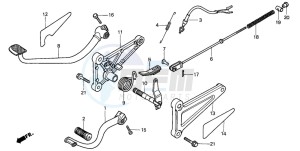 CM125C drawing CHANGE PEDAL/BRAKE PEDAL