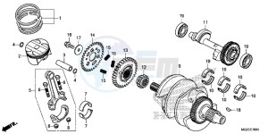 CB500FE CB500F UK - (E) drawing CRANKSHAFT/ PI STON