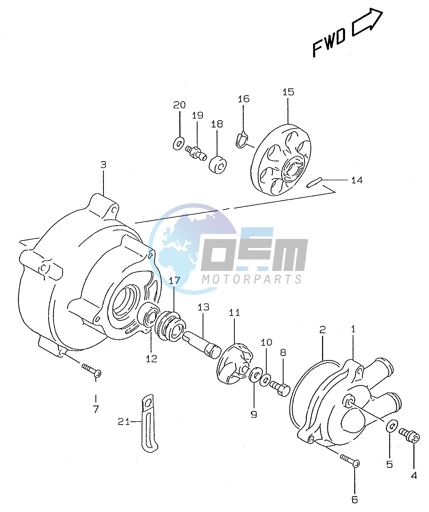 WATER PUMP (model AY50W WR)