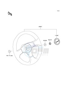 KRF 750 K [TERYX 750 FI 4X4 LE] (K9F) K9F drawing STEERING WHEEL