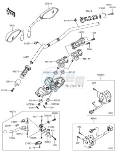 VERSYS 650 ABS KLE650FHFA XX (EU ME A(FRICA) drawing Handlebar