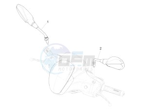 MEDLEY 150 4T IE ABS MA03M, M885M (APAC) drawing Driving mirror/s