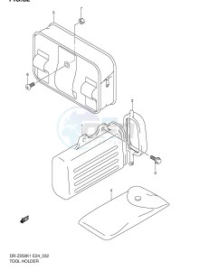 DR-Z250 (E24) drawing TOOL HOLDER