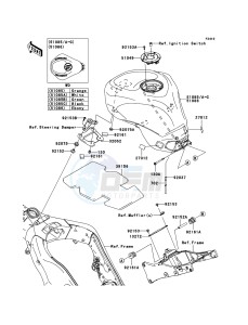 NINJA ZX-10R ZX1000E8F FR GB XX (EU ME A(FRICA) drawing Fuel Tank