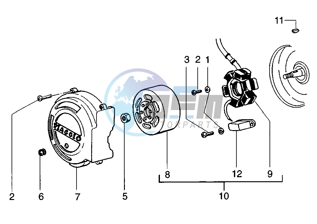 Flywheel magneto