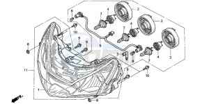 CBR900RE drawing HEADLIGHT (CBR900RR2,3)